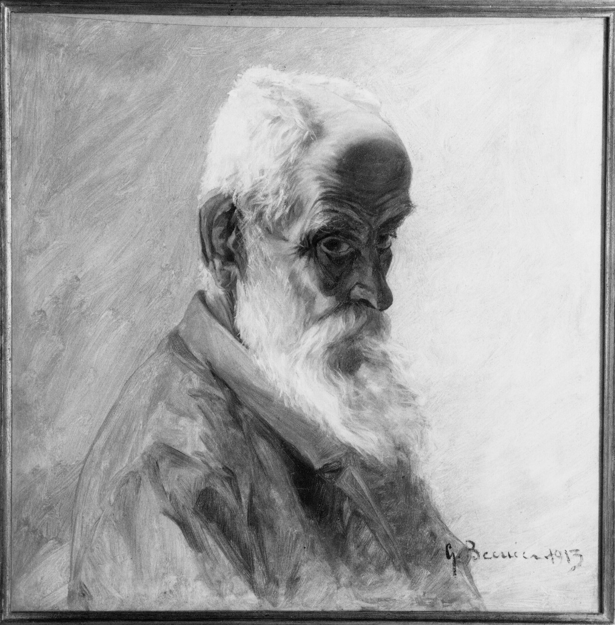 Zacca vecchione imprunetino, ritratto d'uomo (dipinto) di Becucci Girolamo (sec. XX)