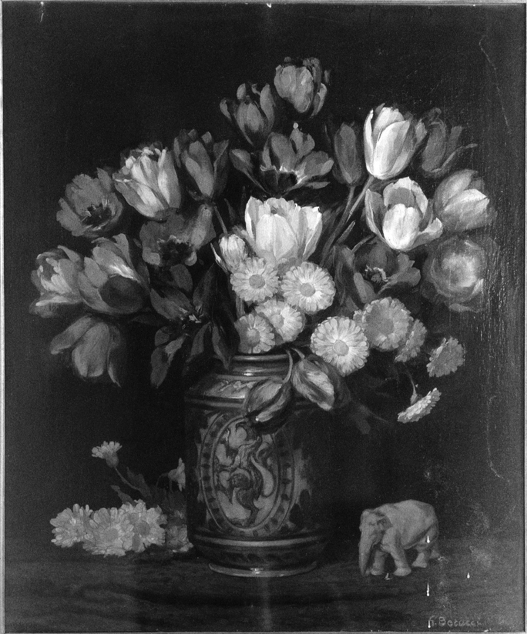 Tulipani, natura morta (dipinto) di Becucci Girolamo (sec. XX)