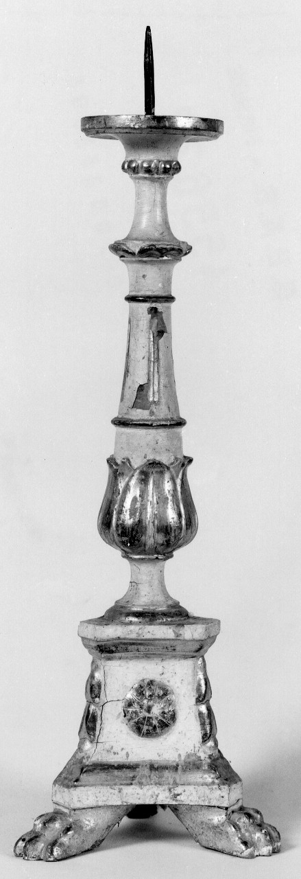 candeliere d'altare, serie - produzione toscana (sec. XIX)