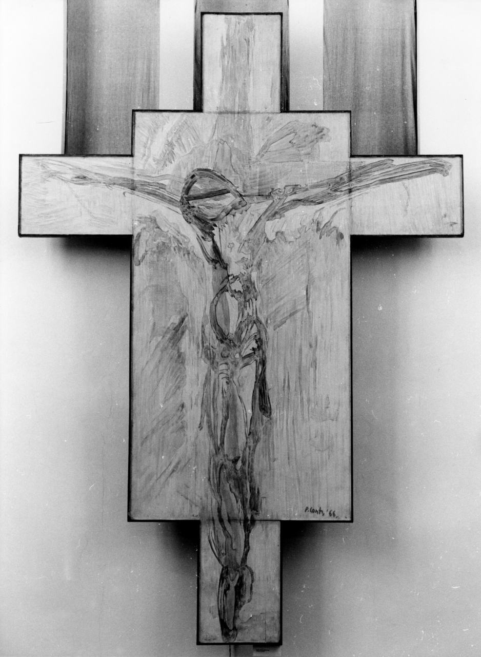 Cristo crocifisso (dipinto) di Conti Primo (sec. XX)