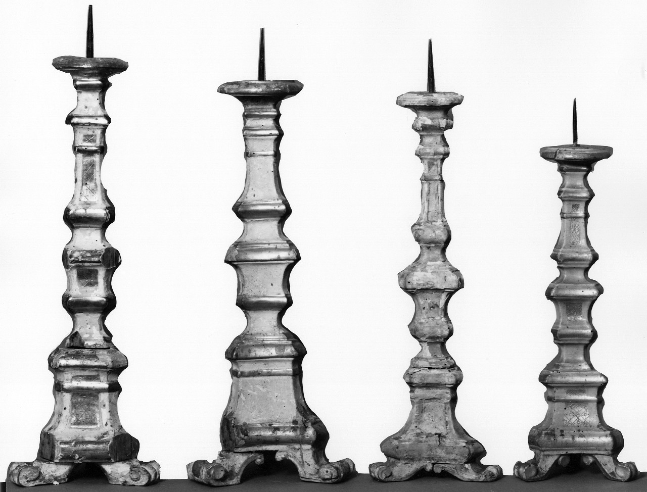 candeliere, serie - produzione toscana (fine/inizio secc. XVIII/ XIX)