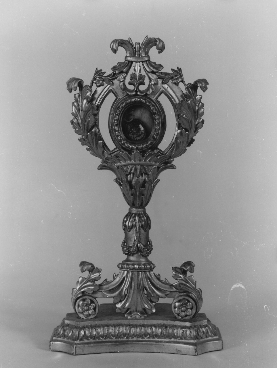 reliquiario - a ostensorio - produzione toscana (fine/inizio secc. XVIII/ XIX)