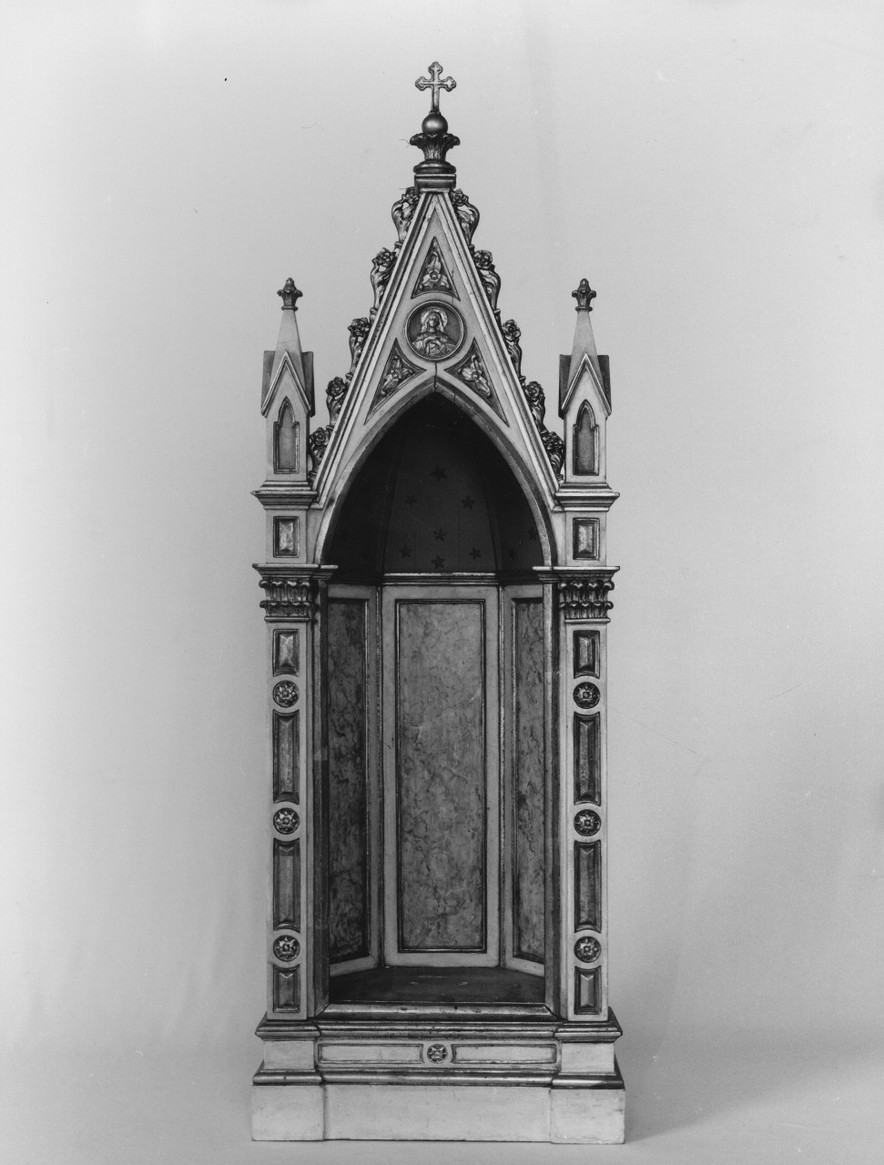 tabernacolo - a frontale architettonico - produzione toscana (seconda metà sec. XIX)