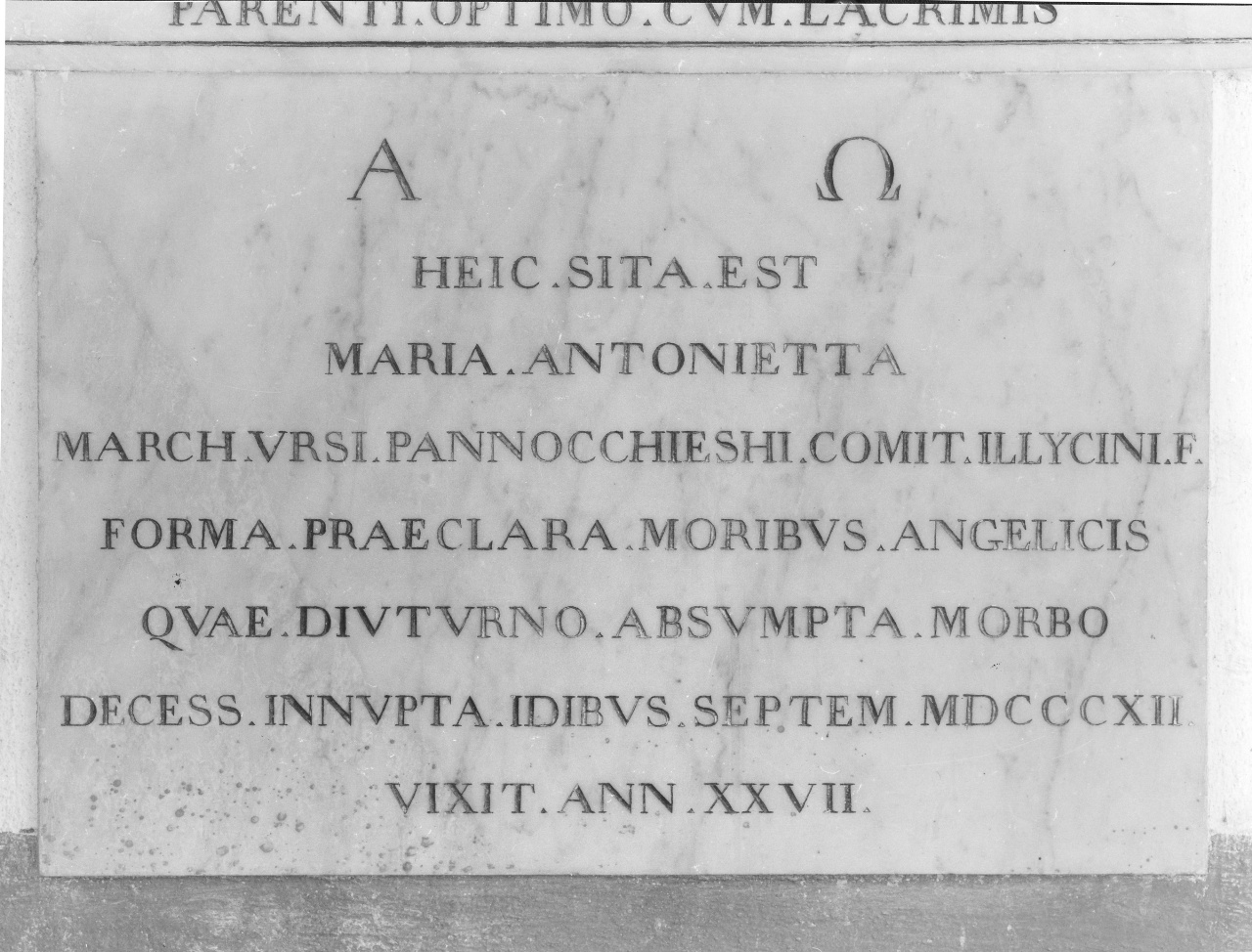 lapide tombale - manifattura toscana (sec. XIX)