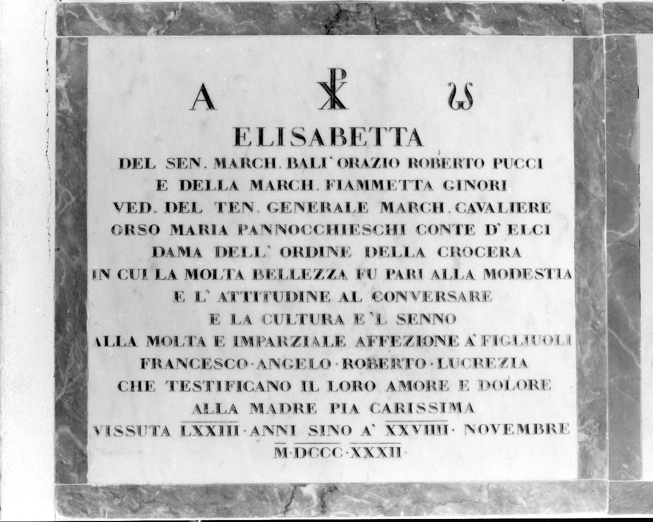 lapide tombale - manifattura toscana (sec. XIX)