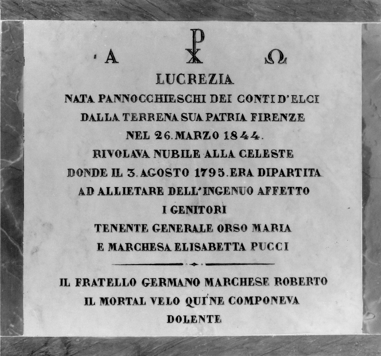 lapide tombale - manifattura toscana (sec. XIX)