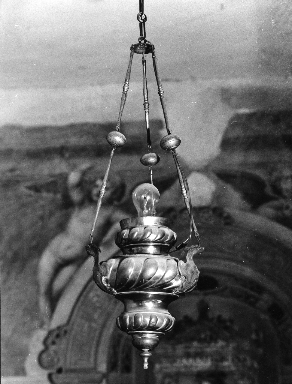 lampada pensile - produzione toscana (secc. XVII/ XVIII)