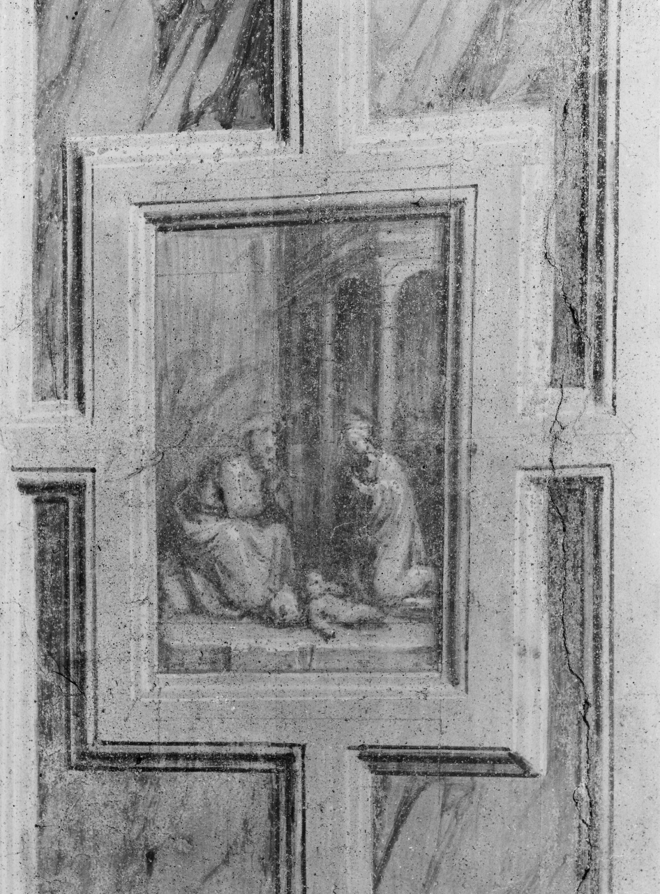 adorazione di Gesù Bambino (dipinto) di Bigordi Ridolfo detto Ridolfo Ghirlandaio (sec. XVI)