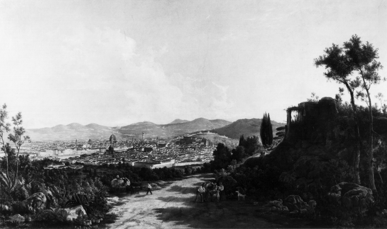 veduta di Firenze da Bellosguardo (dipinto) di Smith Thomas (metà sec. XIX)