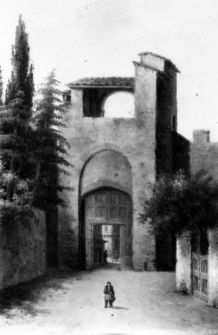 veduta della porta a Pinti a Firenze (dipinto) di Borbottoni Fabio (sec. XIX)