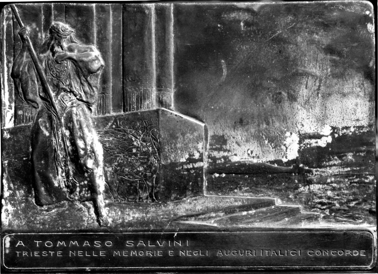 scena teatrale (rilievo) - ambito italiano (inizio sec. XX)