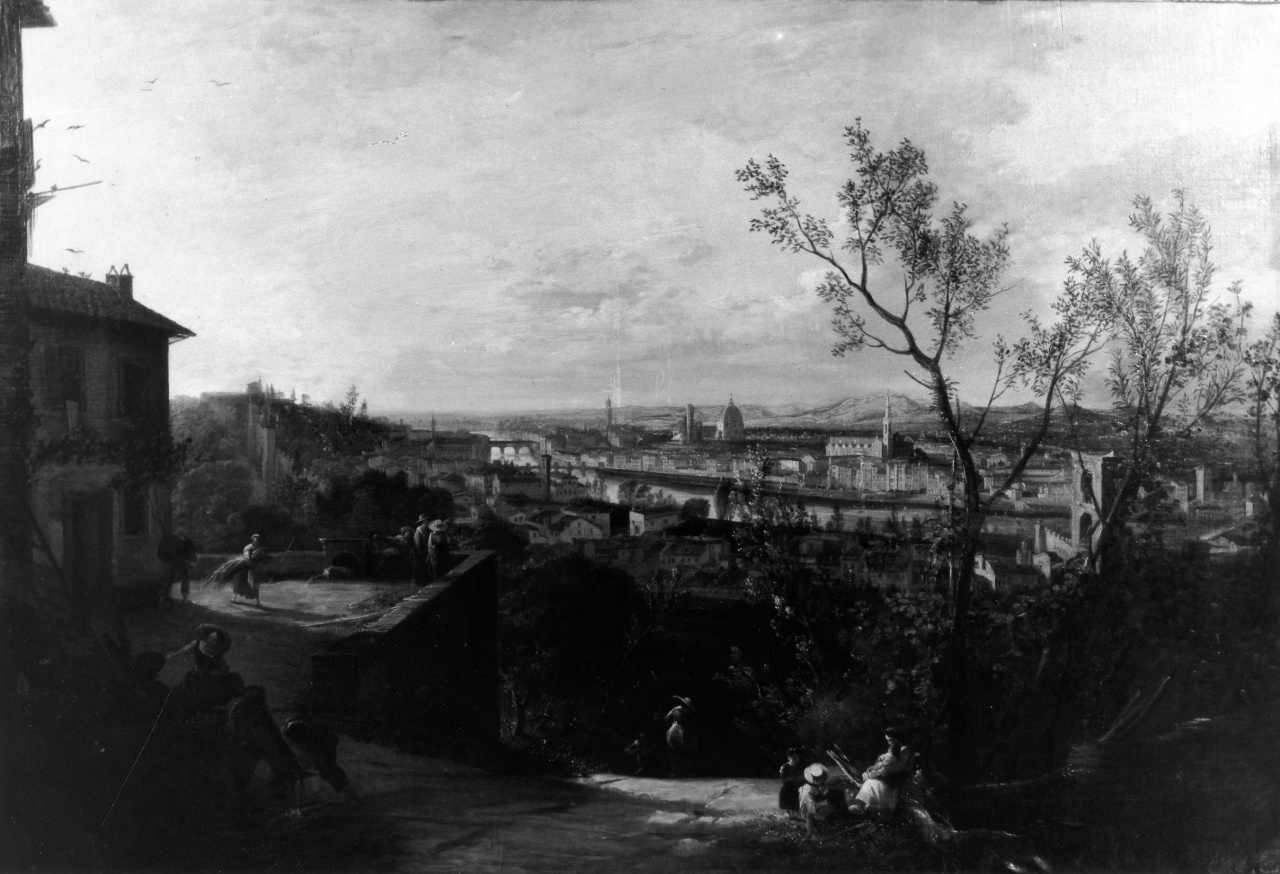 veduta di Firenze dal monte alle Croci (dipinto) di Signorini Giovanni (sec. XIX)