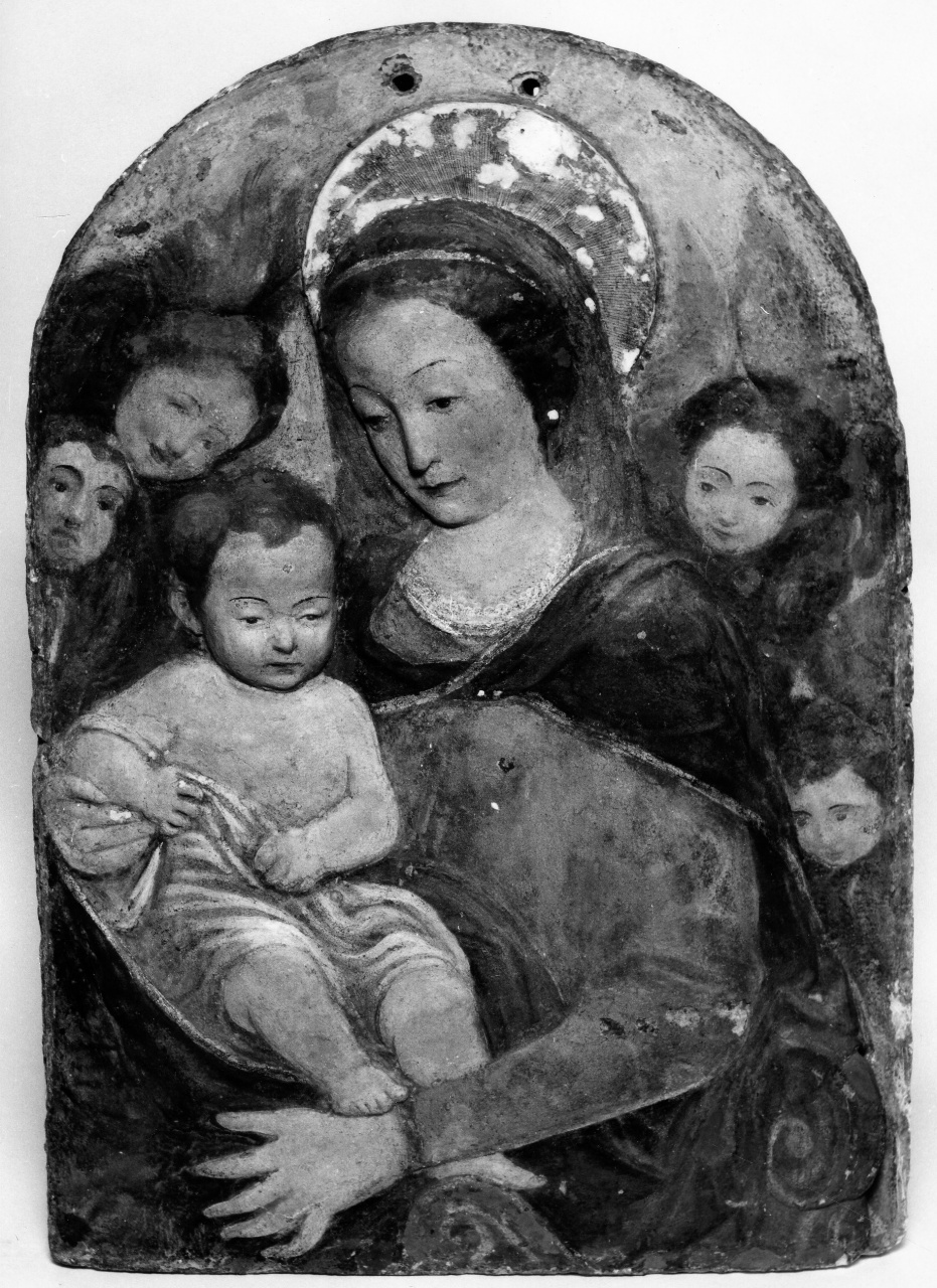 Madonna con Bambino e angeli (tabernacolo) - ambito toscano (seconda metà sec. XVI)