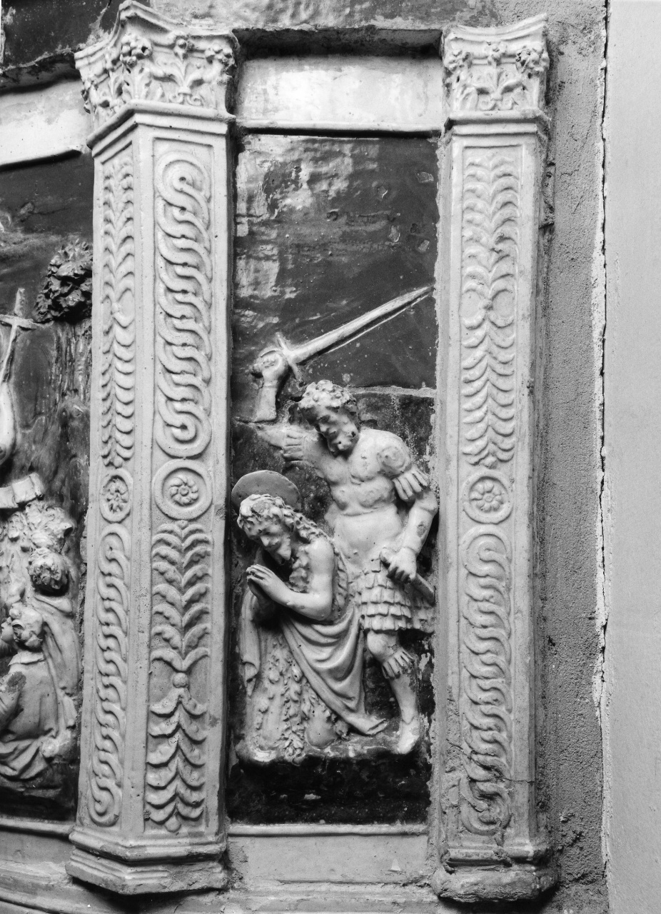 decapitazione di San Giovanni Battista (rilievo) di Buglioni Santi (bottega) (sec. XVI)