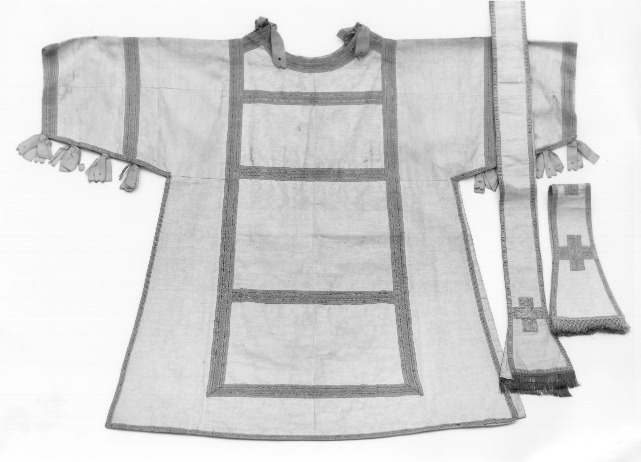 paramento liturgico, elemento d'insieme - manifattura toscana (prima metà sec. XIX)