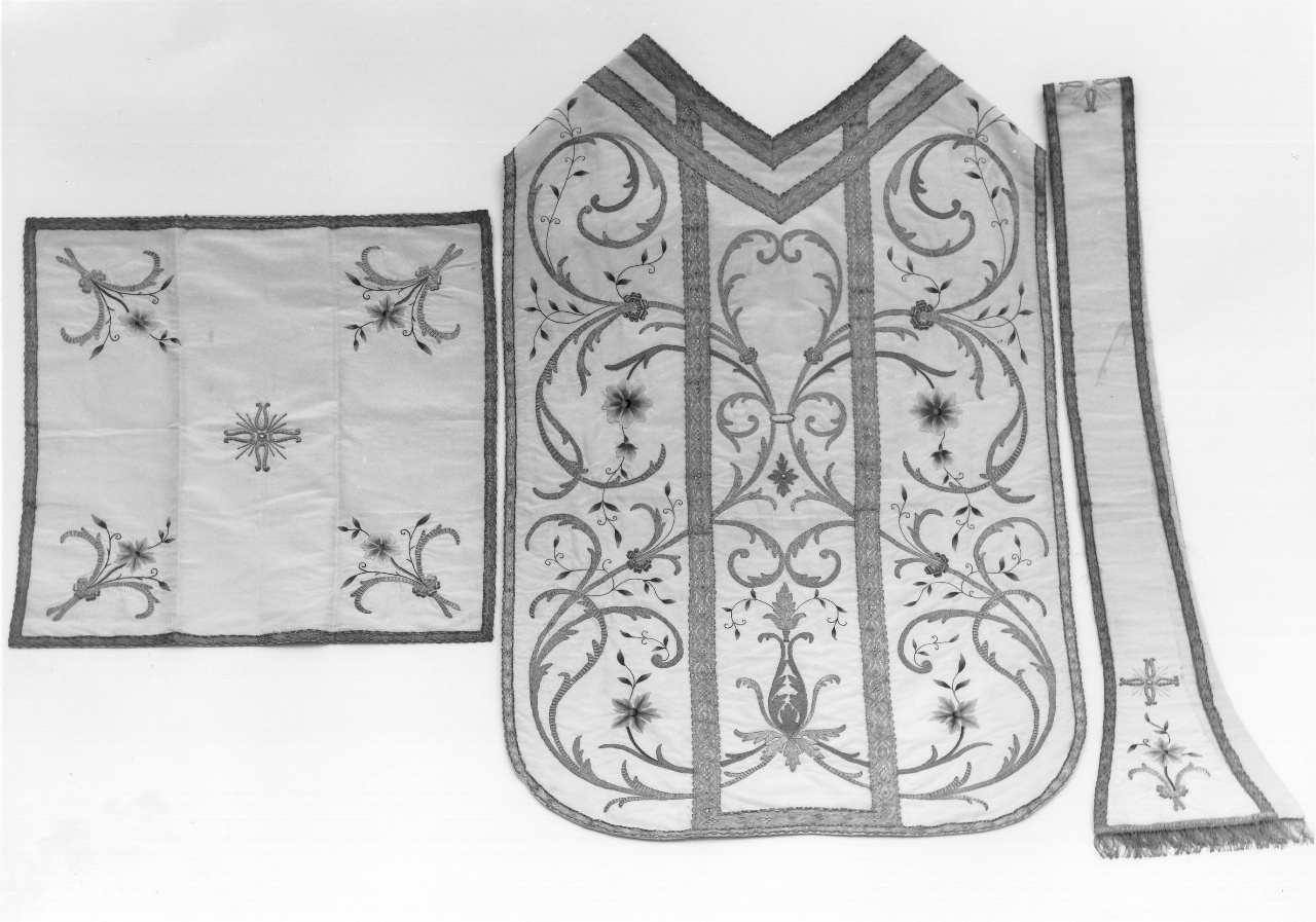 paramento liturgico, elemento d'insieme - manifattura toscana (seconda metà sec. XIX)