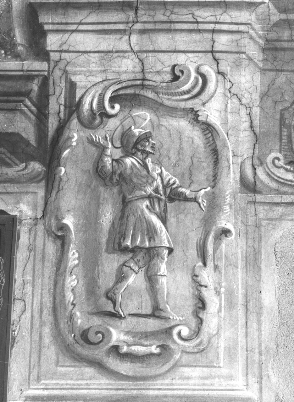 finte architetture e figure di santi (dipinto, complesso decorativo) di Bamberini Anton Domenico (sec. XVIII)