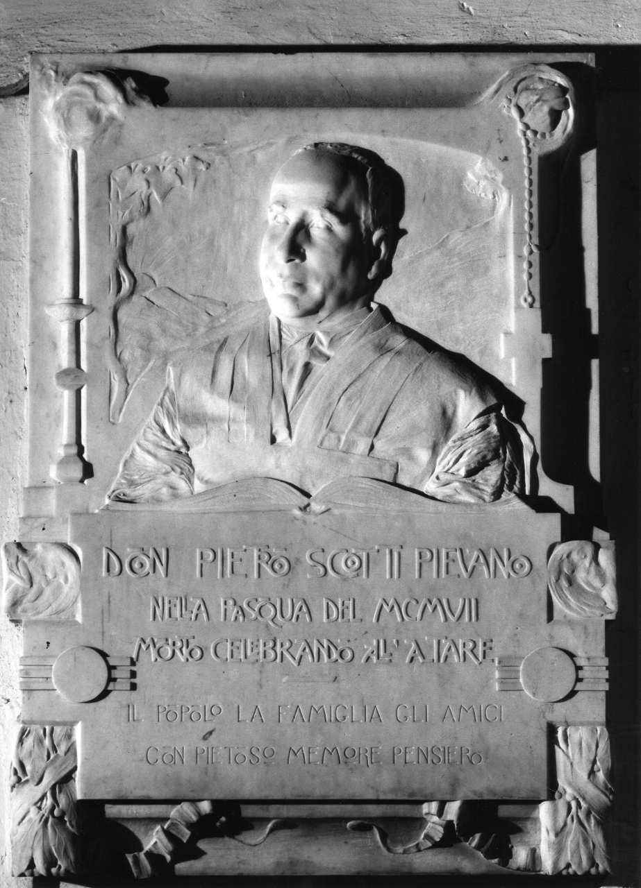 ritratto di don Pietro Scotti (rilievo) - bottega toscana (sec. XX)