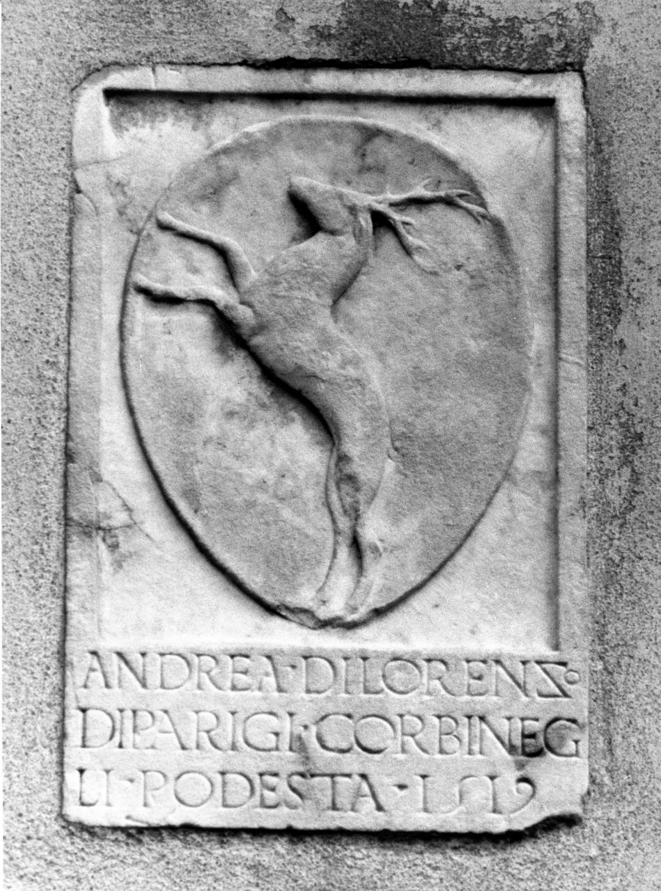 stemma gentilizio di Andrea di Lorenzo di Parigi Corbinelli (rilievo) - manifattura toscana (sec. XVI)