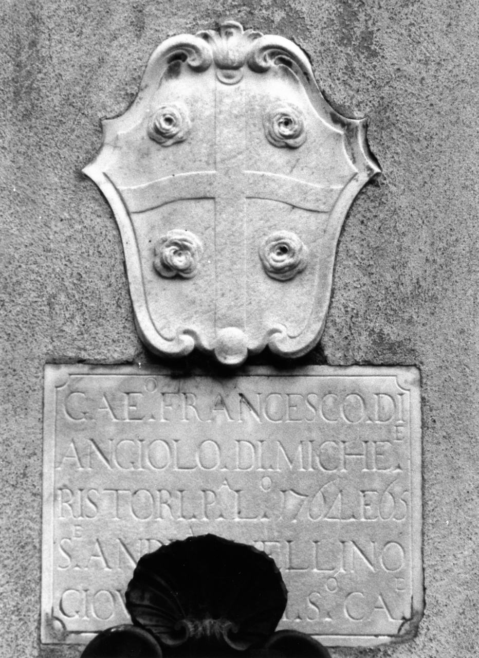 stemma gentilizio di Francesco di Angiolo di Michele Ristori (rilievo) - manifattura toscana (sec. XVIII)