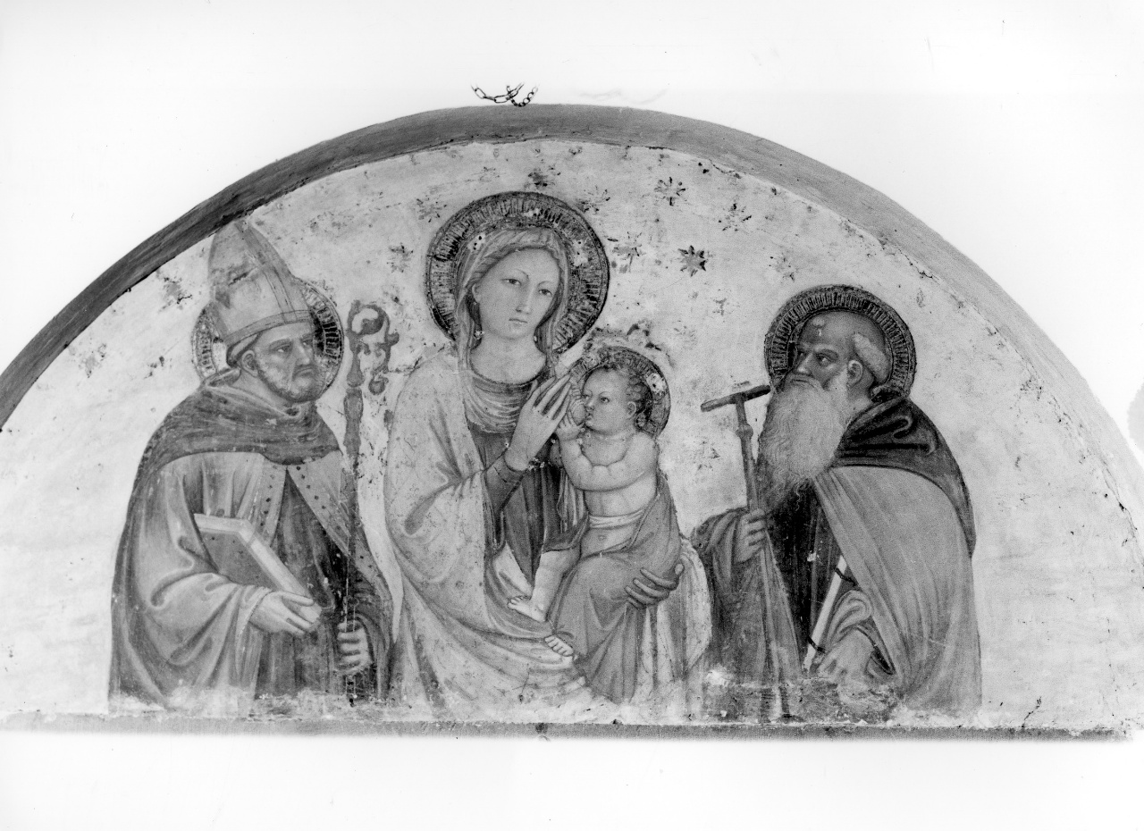 Madonna con Bambino tra Sant'Agostino e Sant'Antonio Abate (dipinto) di Bicci di Lorenzo (secondo quarto sec. XV)