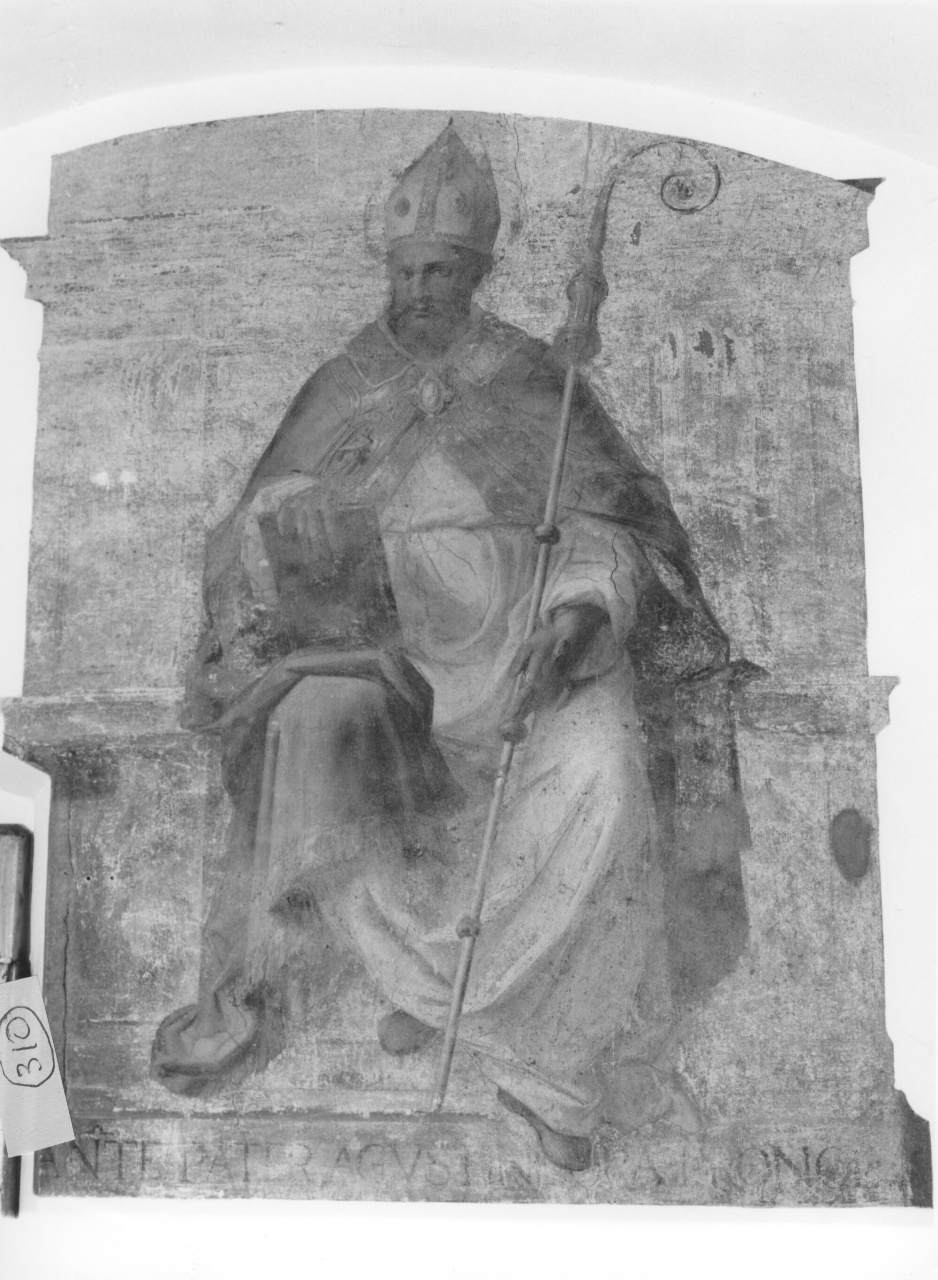 Sant'Agostino (dipinto) di Manzuoli Tommaso detto Maso da San Friano (sec. XVI)