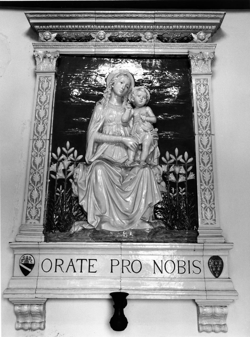 Madonna con Bambino (pala d'altare) - manifattura Cantagalli (sec. XX)