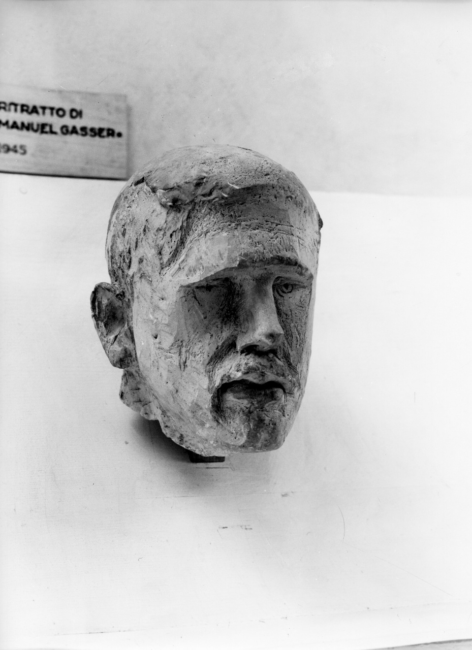 ritratto di Manuel Gasser, testa d'uomo (scultura) di Marini Marino (sec. XX)