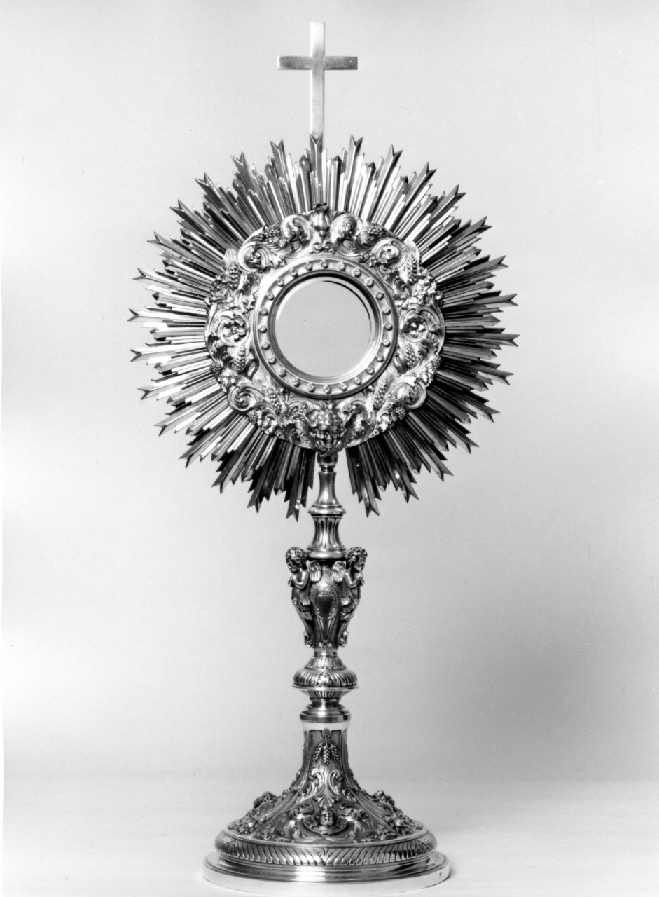 ostensorio - a raggiera - bottega toscana (secc. XIX/ XX)