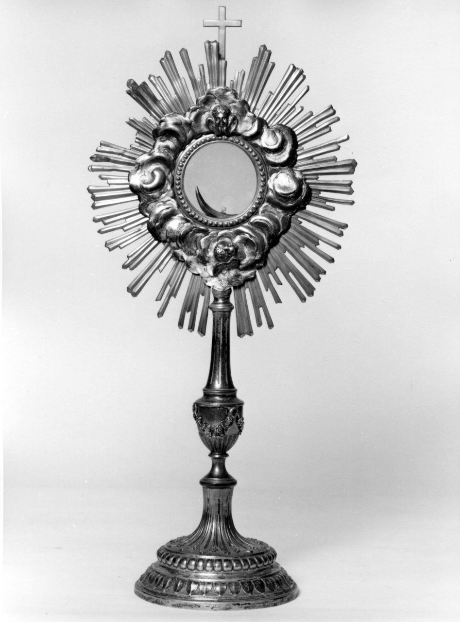 ostensorio - a raggiera - bottega toscana (primo quarto sec. XIX)