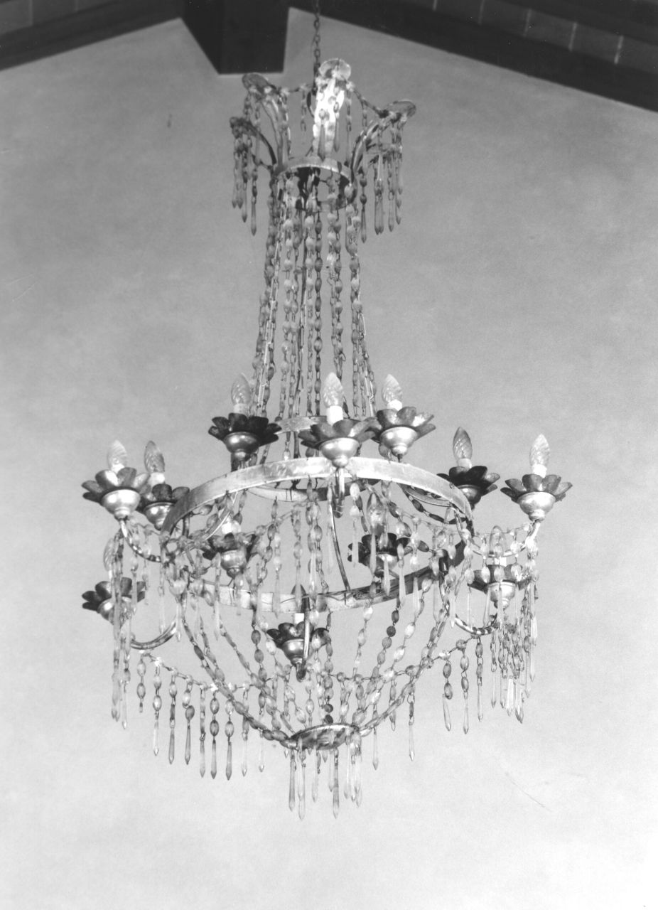 lampadario, serie - produzione toscana (sec. XX)