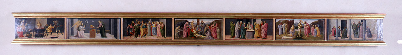storie sacre (predella) di Bartolomeo di Giovanni (attribuito), Bigordi Domenico detto Domenico Ghirlandaio (attribuito) (ultimo quarto sec. XV)