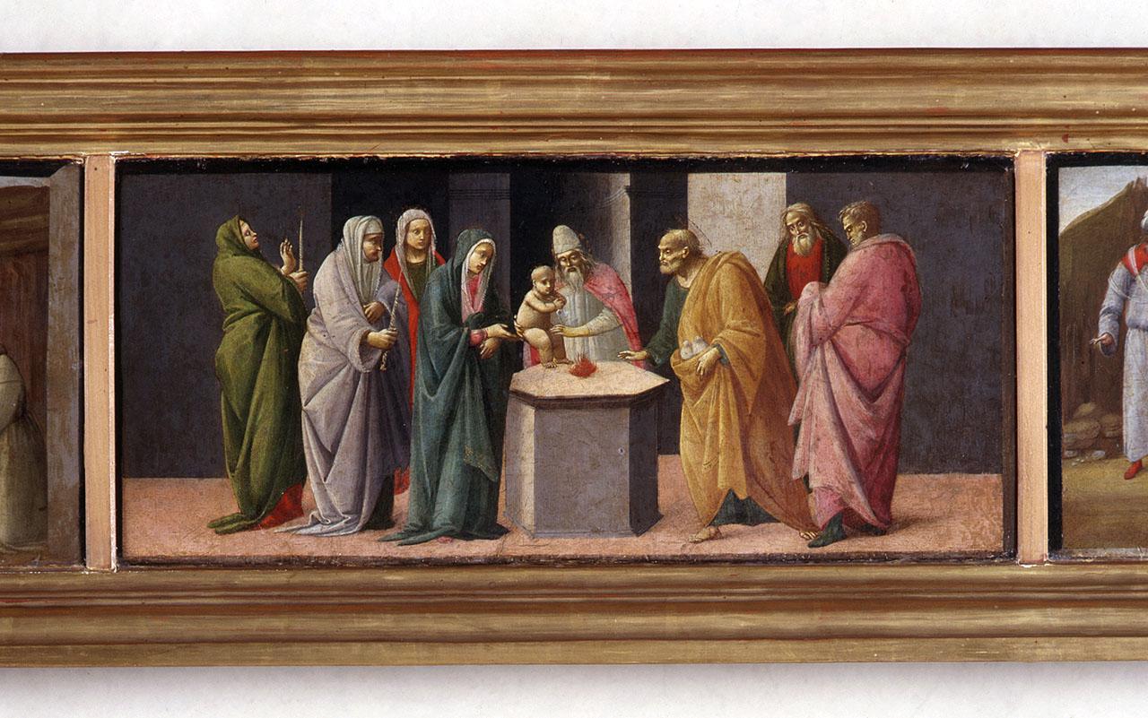 Circoncisione (scomparto di predella) di Bigordi Domenico detto Domenico Ghirlandaio (attribuito), Bartolomeo di Giovanni (attribuito) (ultimo quarto sec. XV)