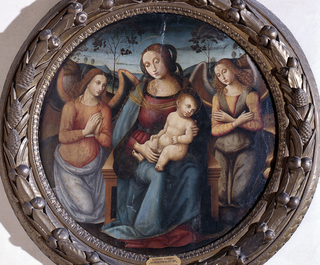 Madonna con Bambino e angeli (dipinto) di Tiberio d'Assisi (attribuito) (primo quarto sec. XVI)