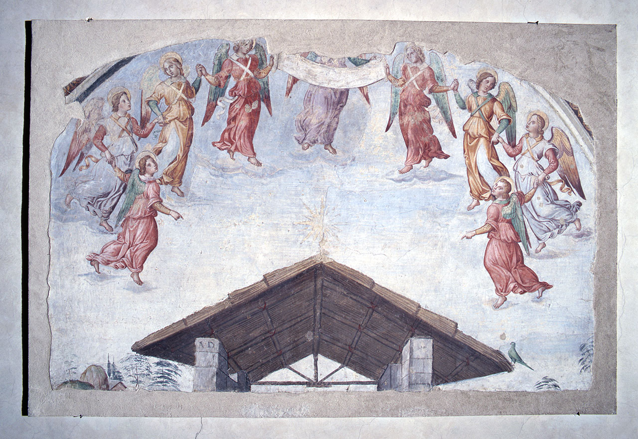 adorazione dei Re Magi (dipinto, frammento) di Vannucci Pietro detto Perugino (attribuito) (primo quarto sec. XVI)