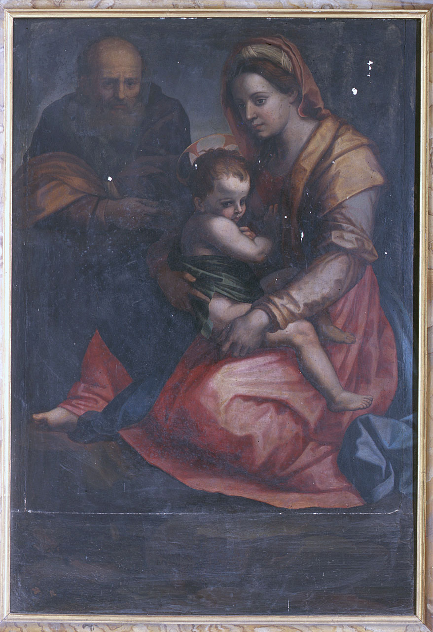 Sacra Famiglia (dipinto) di Andrea d'Agnolo detto Andrea del Sarto (maniera) (seconda metà sec. XVI)
