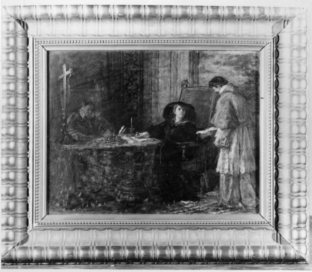 donna Olimpia Panphili e Innocenzo X (dipinto) di De Sanctis Guglielmo (attribuito) (sec. XIX)