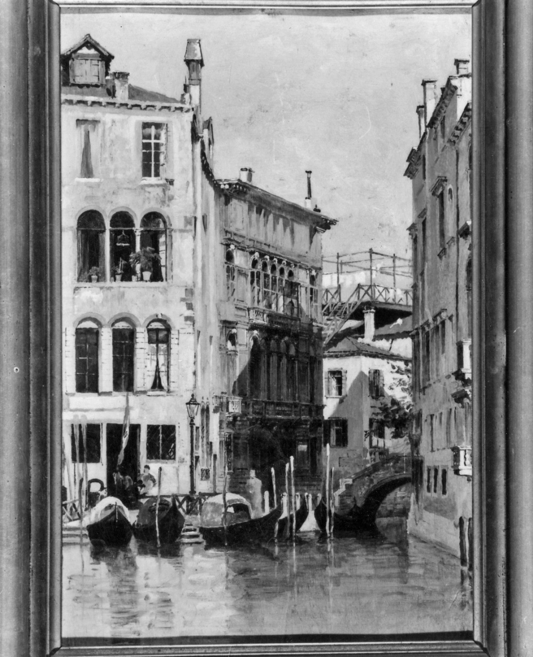 veduta di Venezia (dipinto) di De Sanctis Guglielmo (attribuito) (sec. XIX)