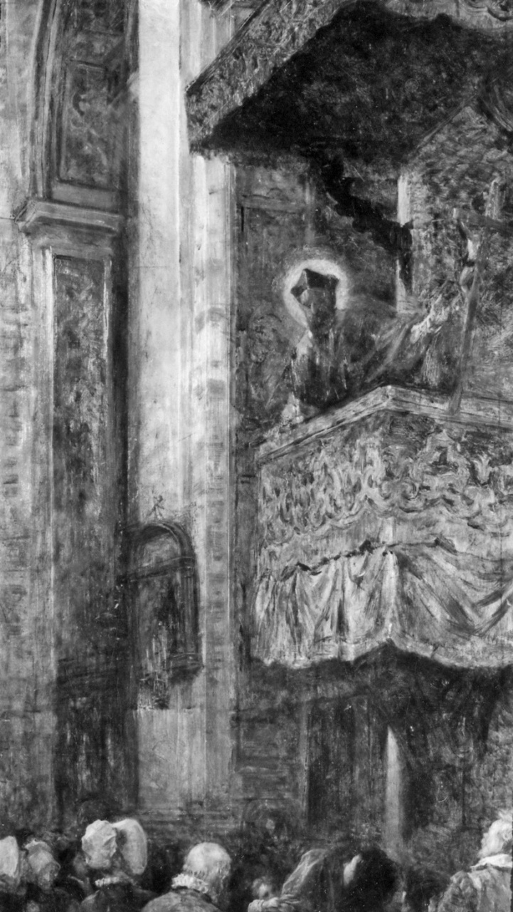 predica di San Maurizio (dipinto) di De Sanctis Guglielmo (attribuito) (sec. XIX)