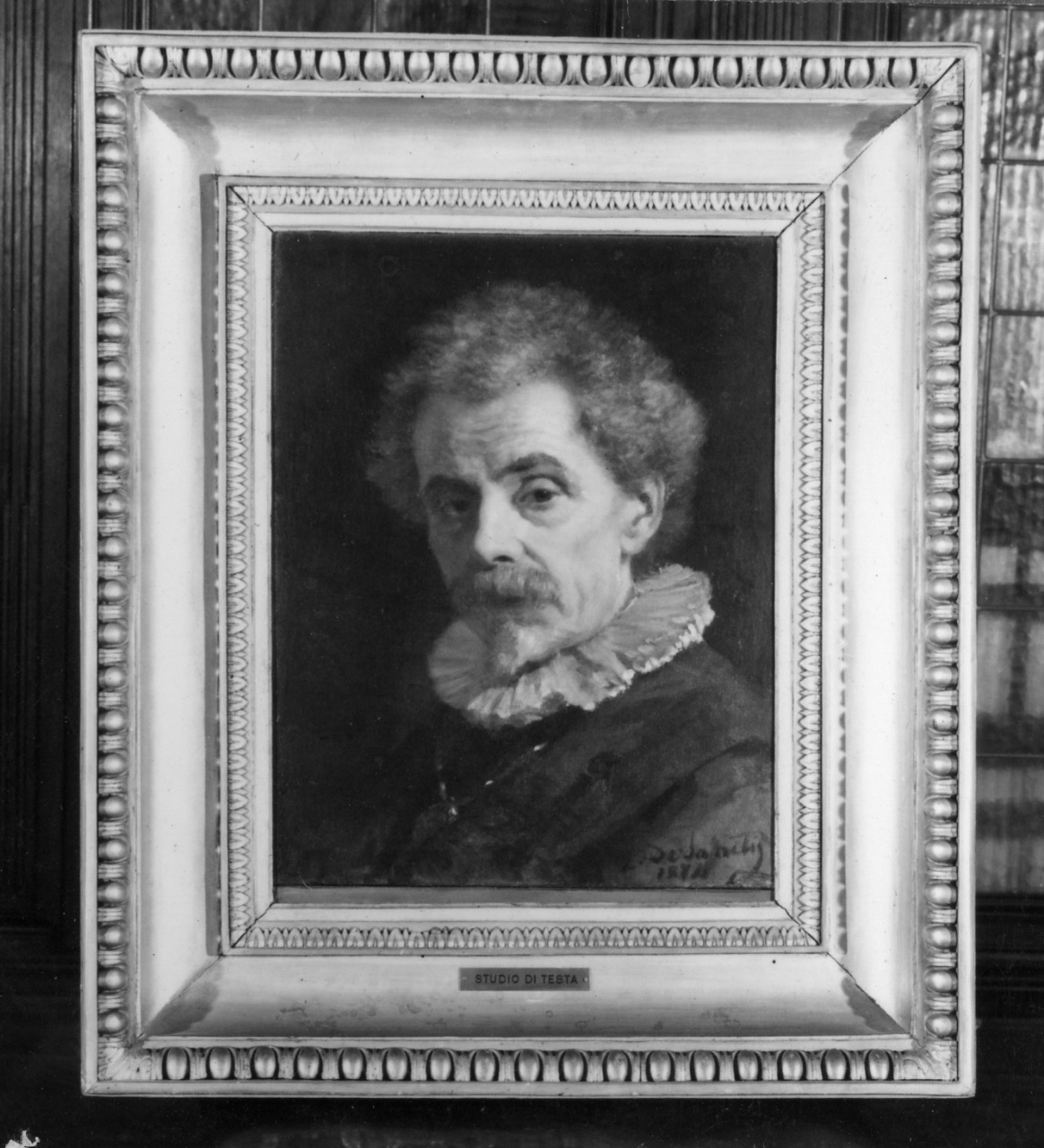 ritratto d'uomo (dipinto) di De Sanctis Guglielmo (attribuito) (sec. XIX)