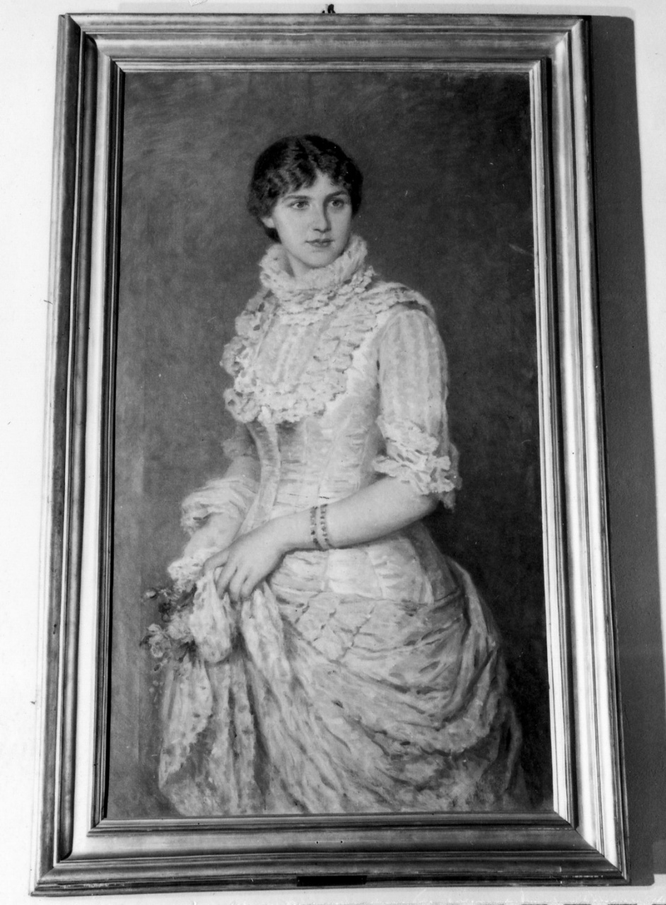 ritratto di donna (dipinto) di De Sanctis Guglielmo (attribuito) (sec. XIX)