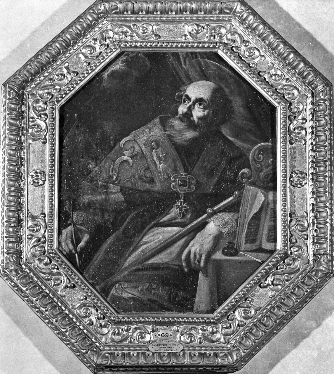 Sant'Agostino (dipinto) di Lippi Lorenzo (attribuito) (sec. XVII)
