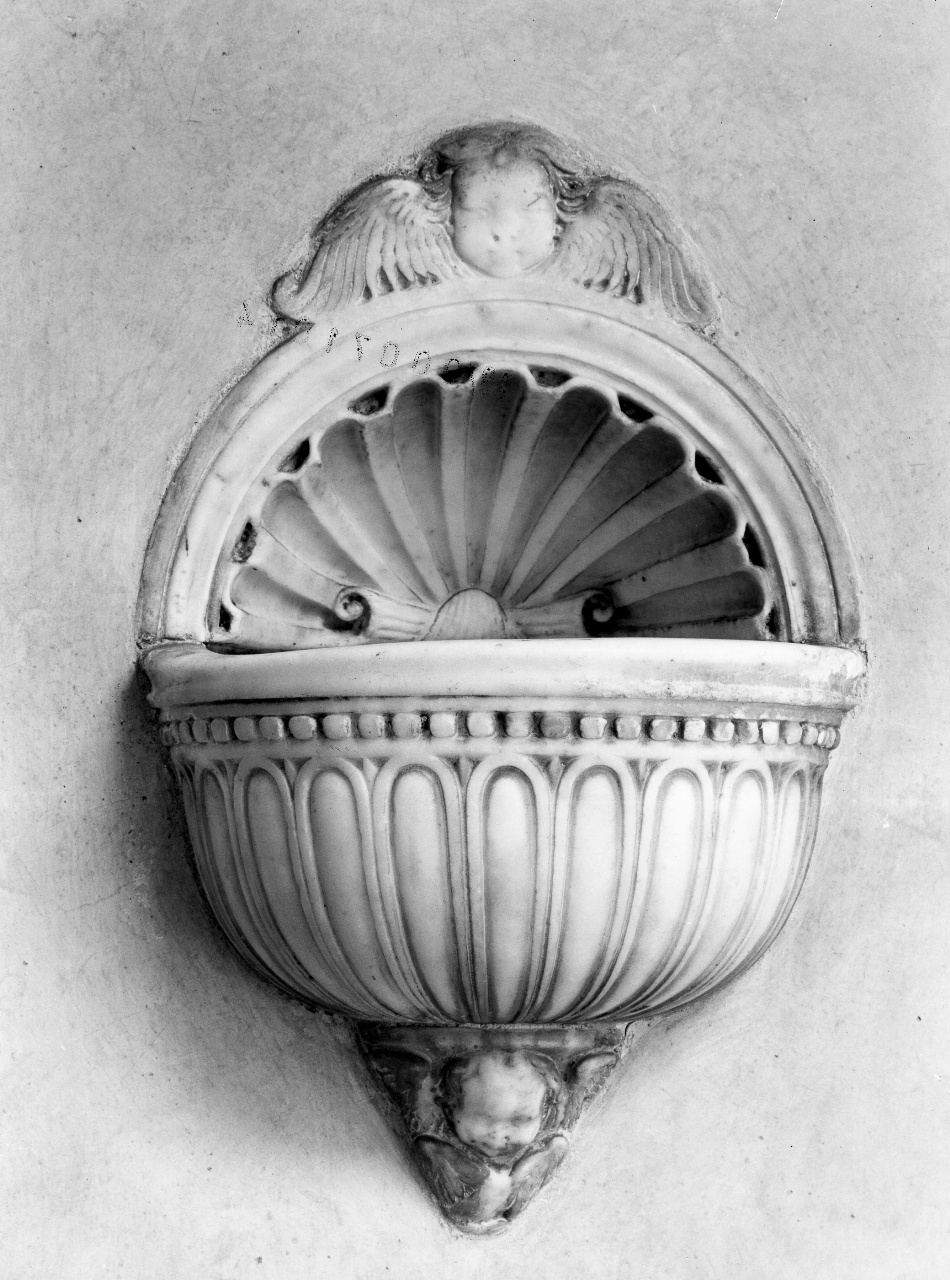 acquasantiera da parete - bottega fiorentina (fine/inizio secc. XV/ XVI)