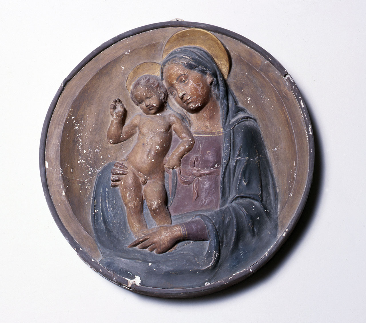 Madonna con Bambino (rilievo) - bottega fiorentina (inizio sec. XVI, sec. XIX)