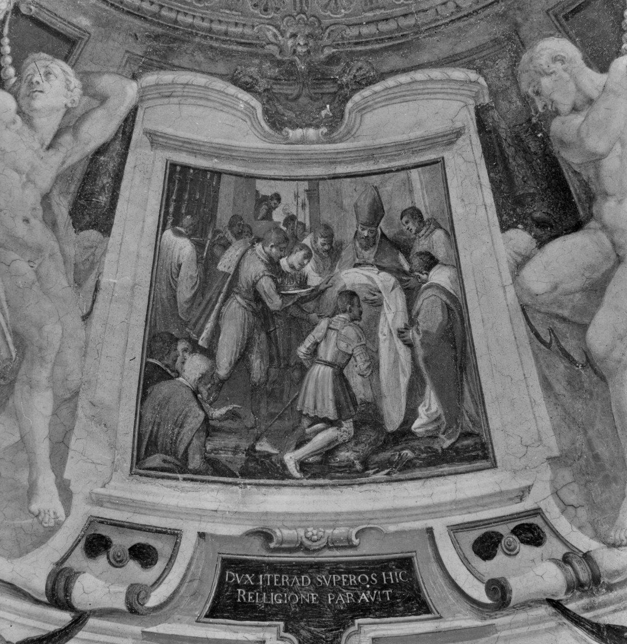 La fondazione dell'Ordine di Santo Stefano, episodi della vita di Cosimo I de' Medici (dipinto) di Barbatelli Bernardino detto Poccetti (attribuito) (sec. XVII)