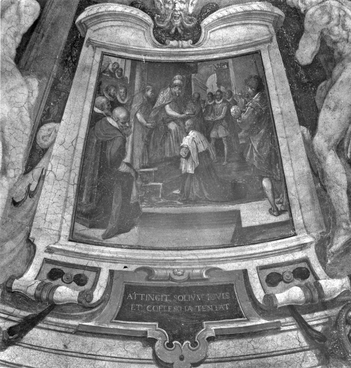 L'incoronazione a Granduca per mano di Pio V nel 1570, episodi della vita di Cosimo I de' Medici (dipinto) di Poccetti Francesco (attribuito) (sec. XVII)