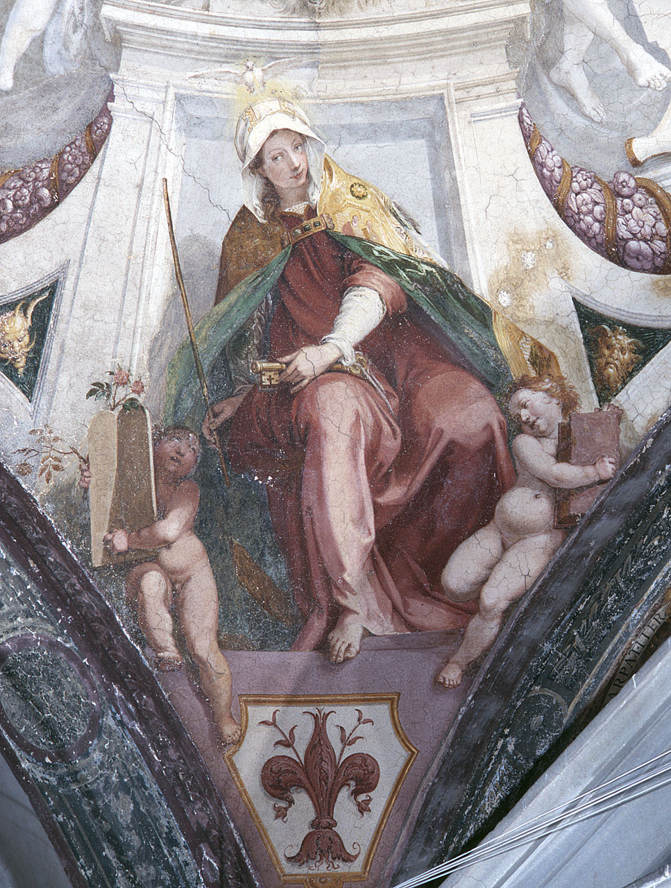 allegoria dell'Ecclesia (dipinto) di Barbatelli Bernardino detto Poccetti (attribuito) (sec. XVII)