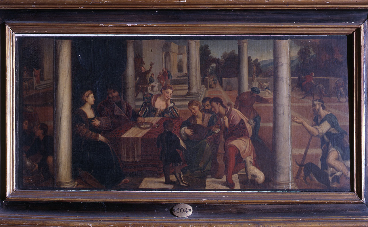 parabola del ricco Epulone (dipinto) di De Pitati Bonifacio (maniera) (seconda metà sec. XVI)