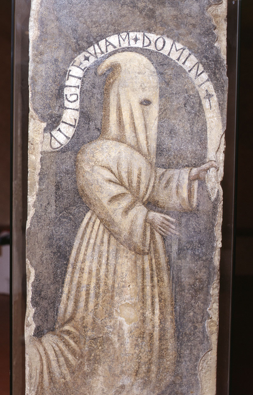 confratello della Compagnia della SS. Annunziata (dipinto, frammento) - ambito fiorentino (secc. XV/ XVI)