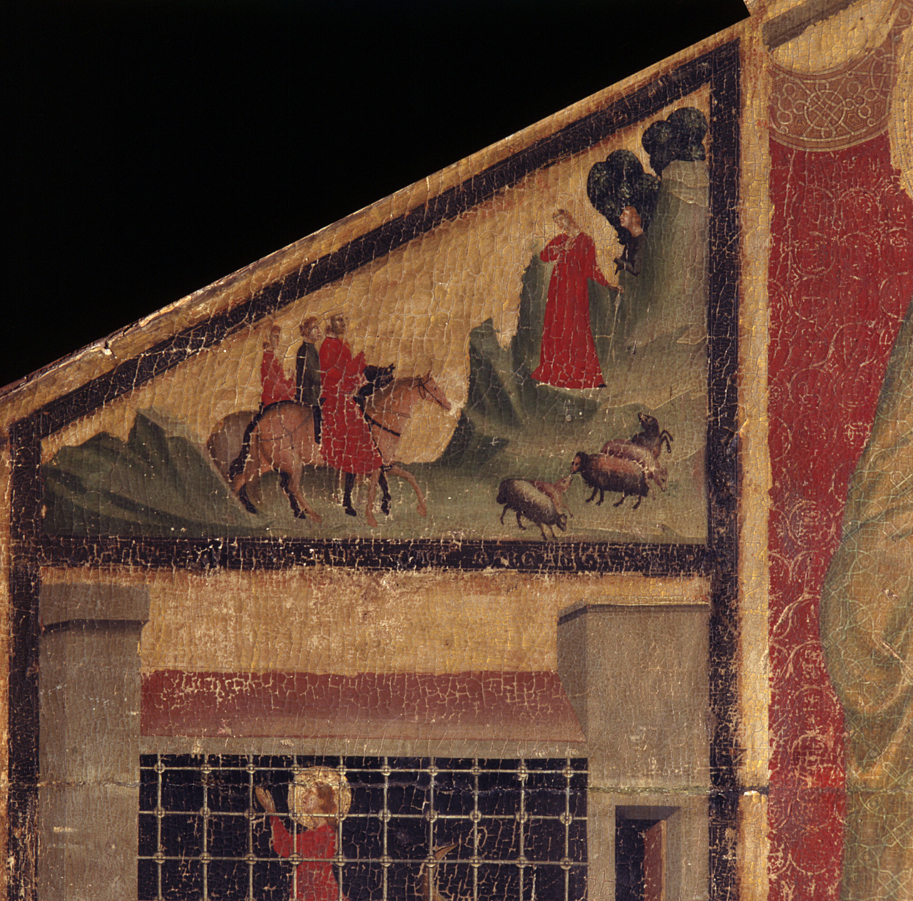 Santa Margherita d'Antiochia custodisce il gregge (dipinto) di Maestro della Santa Cecilia (sec. XIV)